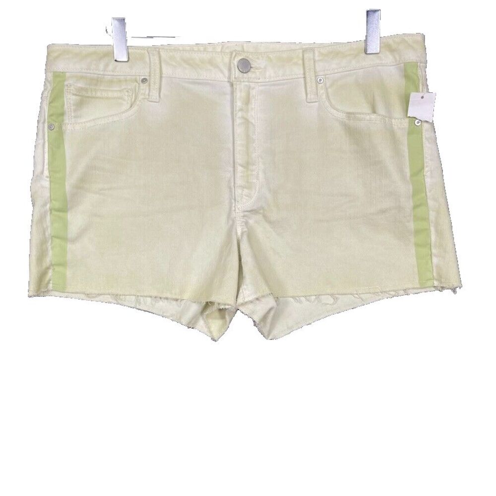 Gap 1969 Shorts Womens 31 Yellow Slim Cut Offs Denim Mid Rise Cotton Stretch NWT